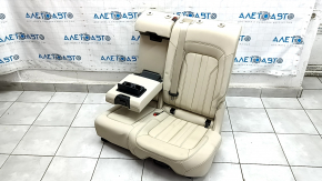 Rear seats, 2nd row, left, Audi Q5 80A 21-24, beige leather, manual, Standard, with seat belt, with cup holder, dents, needs cleaning