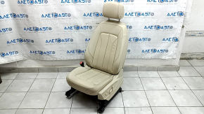 Audi Q5 80A 21-24 driver's seat with airbag, electric, heated, beige leather, Standard, dents, scratches, needs cleaning