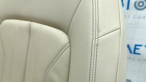 Audi Q5 80A 21-24 driver's seat with airbag, electric, heated, beige leather, Standard, dents, scratches, needs cleaning