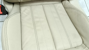 Audi Q5 80A 21-24 driver's seat with airbag, electric, heated, beige leather, Standard, dents, scratches, needs cleaning