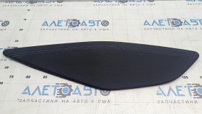 Right side center console insert for Audi E-Tron 19-23, large, dark gray leather