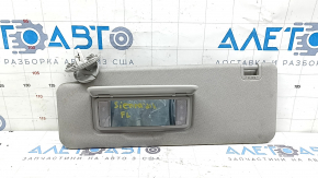 Left visor for Toyota Sienna 21-24, gray, with backlight, without hook