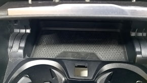 BMW 3 G20 19-22 center console pocket with cup holders in gray wood, without wireless charging, scratches
