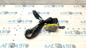 The rear right seat belt for a Lexus ES300h ES350 13-18 black is jammed.