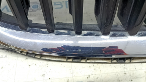 Radiator grille assembly BMW 3 G20 19-22 with blinds, chrome, without chamber, sand