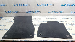 Set of 2 front floor mats for Audi E-Tron 19-23, dark gray cloth
