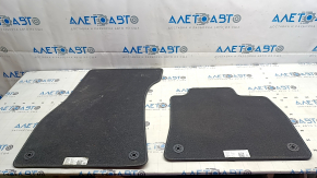 Set of 2 front floor mats for Audi E-Tron 19-23, dark gray cloth