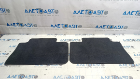 Set of 2 rear floor mats for Audi E-Tron 19-23, dark gray cloth