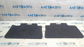 Set of 2 rear floor mats for Audi E-Tron 19-23, dark gray cloth