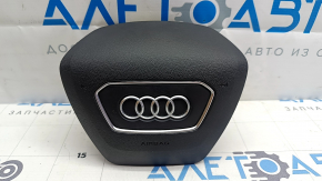 Black steering wheel airbag for the Audi E-Tron 19-23.