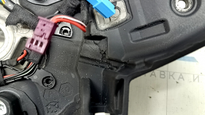 The steering wheel is bare, BMW 3 G20 19-24, black leather, with heated paddle shifters, scratches, tears.