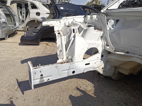 Front right quarter panel of an Audi Q5 80A 18-24 on the body, white, dented threshold