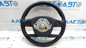 The steering wheel is bare, Audi E-Tron 19-23, dark gray leather, heated, without buttons and paddles, scratches