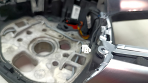 The steering wheel is bare, Audi E-Tron 19-23, dark gray leather, heated, without buttons and paddles, scratches