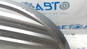 Audi E-Tron 19-23 rear bumper lower lip trim, silver, for towbar, broken fastener, scratches