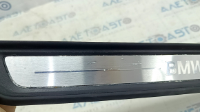 Front left outer door sill trim for BMW 3 G20 19-24, chrome, BMW lettering, corrosion, scratches