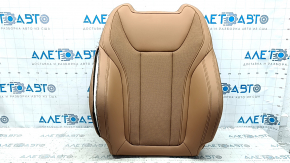 BMW 3 G20 22-24 passenger seat backrest trim, brown COGNAC artificial leather, perforated, heated, pierced
