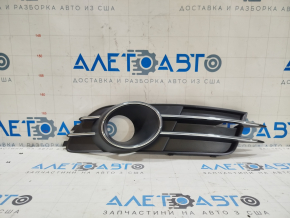 Right front bumper grille for Audi A6 C7 12-15 with radar and chrome trim