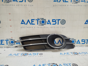 Left front bumper grille for Audi A6 C7 12-15 with radar and chrome trim