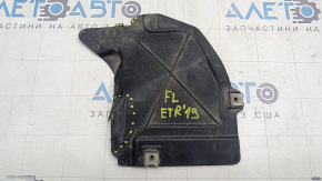 Front left underbody protection for Audi E-Tron 19-23, cracks, tears, broken fasteners, bent