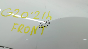Bare front bumper for BMW 3 G20 19-22 with parking sensors, white, scratches, dented