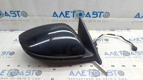 Right side mirror assembly for Audi E-Tron 19-23, 13 pins, heated, auto-dimming, BSM with chrome molding, black, no plug, scratches, crack, broken frame, sand