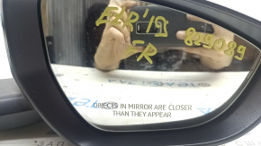 Right side mirror assembly for Audi E-Tron 19-23, 13 pins, heated, auto-dimming, BSM with chrome molding, black, no plug, scratches, crack, broken frame, sand