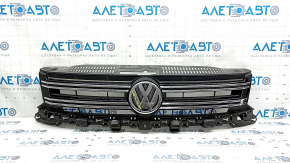 Radiator grille assembly VW Tiguan 12-18 rest with badge, sand