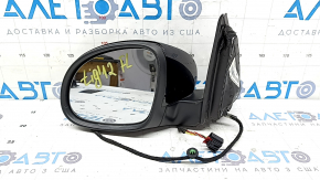 Left side mirror assembly for VW Tiguan 2009-2017, 6 pins, turn signal, heated, black
