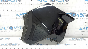 Left rear bumper, bare, Nissan Rogue 21-23 US built, black, scratches