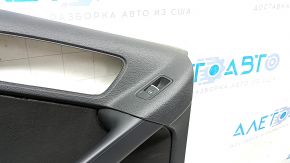 Door trim panel rear left VW Tiguan 09-17 black, insert black leather, armrest black leather, with window lift control, Fender, worn