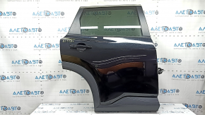 Rear right door assembly for Nissan Rogue 21-24 S, SV, keyless, tinted, black KH3, bumper