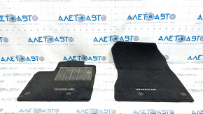 Set of floor mats for Nissan Rogue 21-22, cloth, black, for cleaning