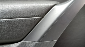 Black door trim panel, front left, VW Tiguan 09-17, black leather insert, black leather armrest, fender, worn