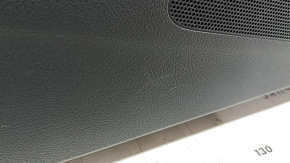 Black door trim panel, front left, VW Tiguan 09-17, black leather insert, black leather armrest, fender, worn