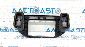 VW Tiguan 2009-2018 front panel central air vent, black, chrome finish