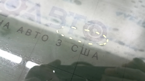 Rear left door glass for a 2014 Nissan Rogue, US built, tinted, scratches