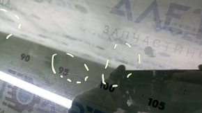 Rear left door glass for a 2014 Nissan Rogue, US built, tinted, scratches