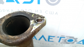 The rear muffler with barrels of a Mazda CX-9 16-23 is rusty, the insert is sawed off, the tip is dented