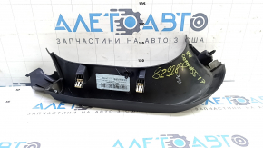 Upper left tailgate trim for a Jeep Compass 17-24, black, with a plug, scratched, worn