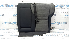 Left rear seat backrest, 2nd row, Nissan Rogue 21-22, black and gray cloth, US built, with black belt, needs cleaning, dented
