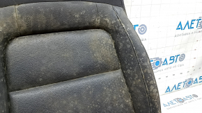 VW Tiguan 09-17 passenger seat cushion upholstery, black leather, heated, dry-cleanable