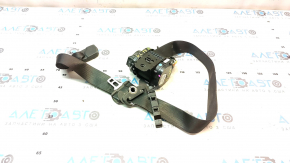 Jeep Cherokee KL 19-22 black passenger seat belt, broken pad mount