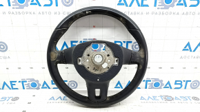 Naked steering wheel for a VW Tiguan 11-18 restyling, black leather, no buttons, ready for dry cleaning