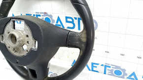 Naked steering wheel for a VW Tiguan 11-18 restyling, black leather, no buttons, ready for dry cleaning