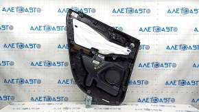 Black rear right door panel for Ford Escape MK4 20-22, beige leather armrest, with handle, scuffs, scratches
