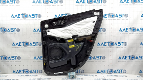 Black rear left door panel for Ford Escape MK4 2020-22, beige leather armrest, with handle, scuffs