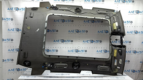 Porsche Macan 15-18 headliner, gray achatgrau fabric, for panoramic windows, burnt, fabric peeled off, dry clean, bent