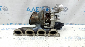 Turbocharger assembly with manifold for BMW 3 G20 19-25 2.0T, plug-in with 17kV actuator, water contact