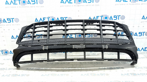 Front bumper grille, central, Porsche Macan 15-18, structure, for parking sensors, without camera and radar, sand